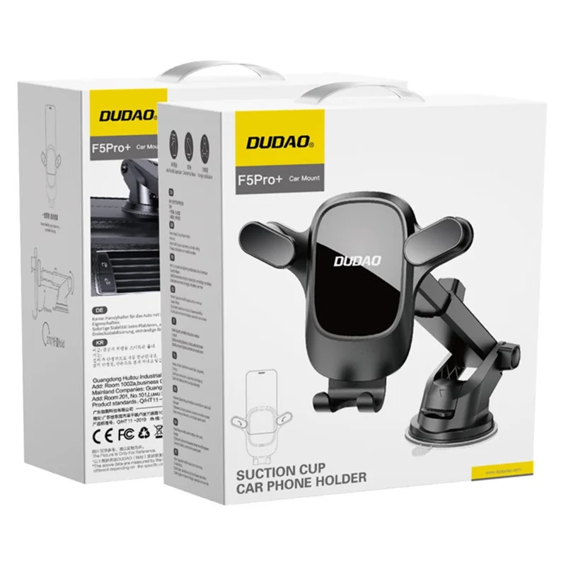 DUDAO F5Pro+ Nano Suction Cup Mount Anti-Shake Triangular Car Phone Holder Bracket