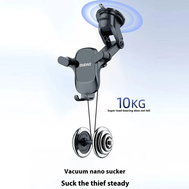 DUDAO F5Pro+ Nano Suction Cup Mount Anti-Shake Triangular Car Phone Holder Bracket