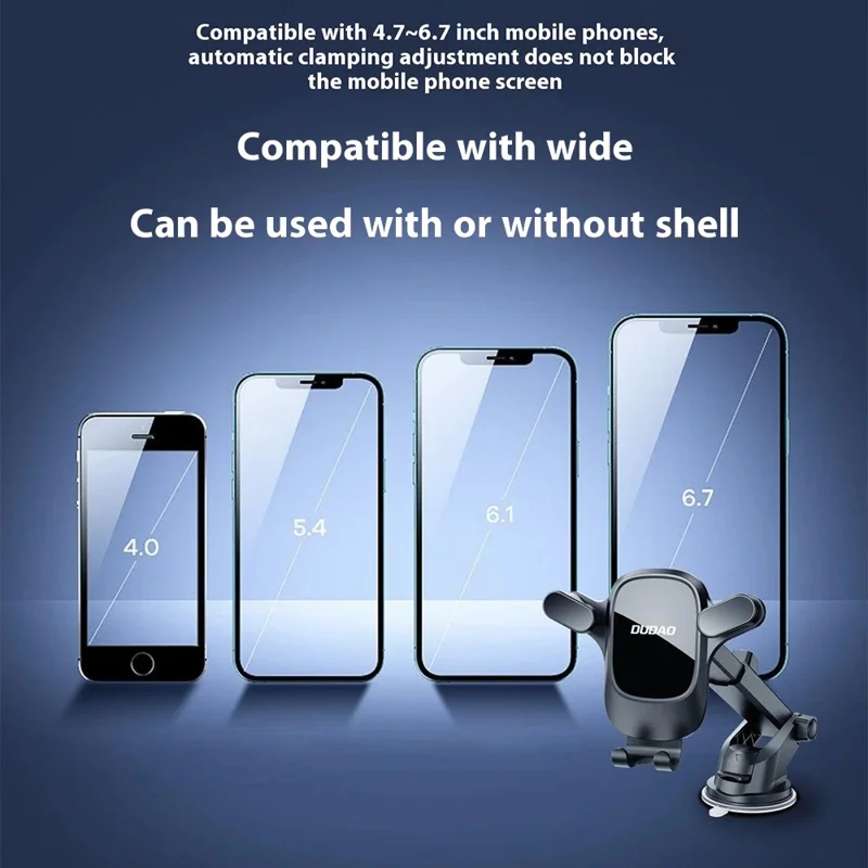 DUDAO F5Pro+ Nano Suction Cup Mount Anti-Shake Triangular Car Phone Holder Bracket