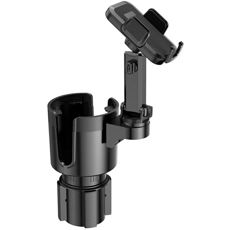 2-in-1 Car Cup Holder Expander 360 Degree Rotating Phone Mount for for Drink Bottles