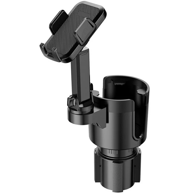 2-in-1 Car Cup Holder Expander 360 Degree Rotating Phone Mount for for Drink Bottles