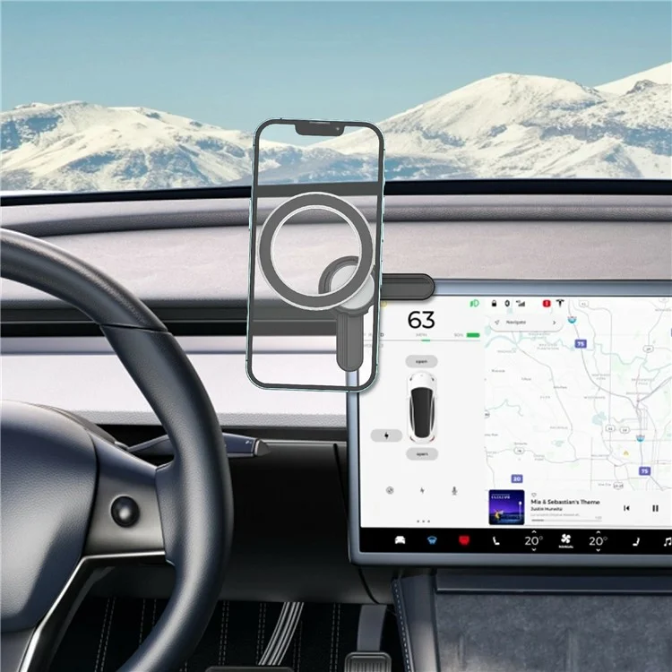 158A For Tesla Model Y / 3 Screen Mount Compatible with MagSafe Phone Holder Car Expansion Bracket