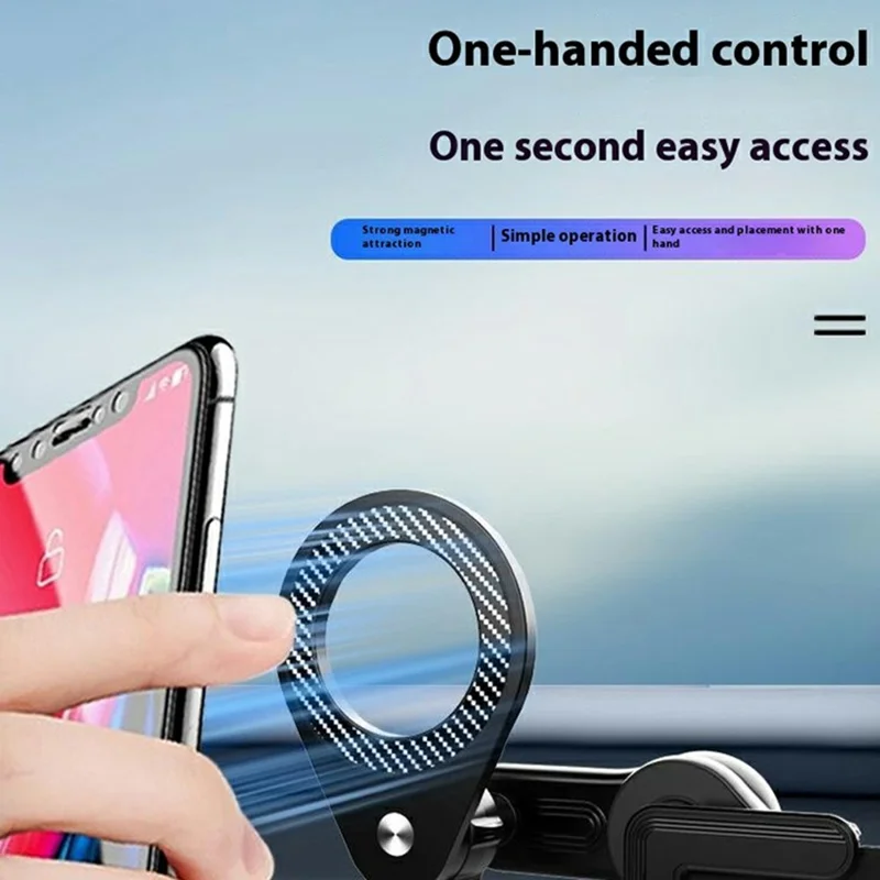 Support de téléphone magnétique 158D pour Tesla Model Y / 3, avec rotation à 360 degrés.