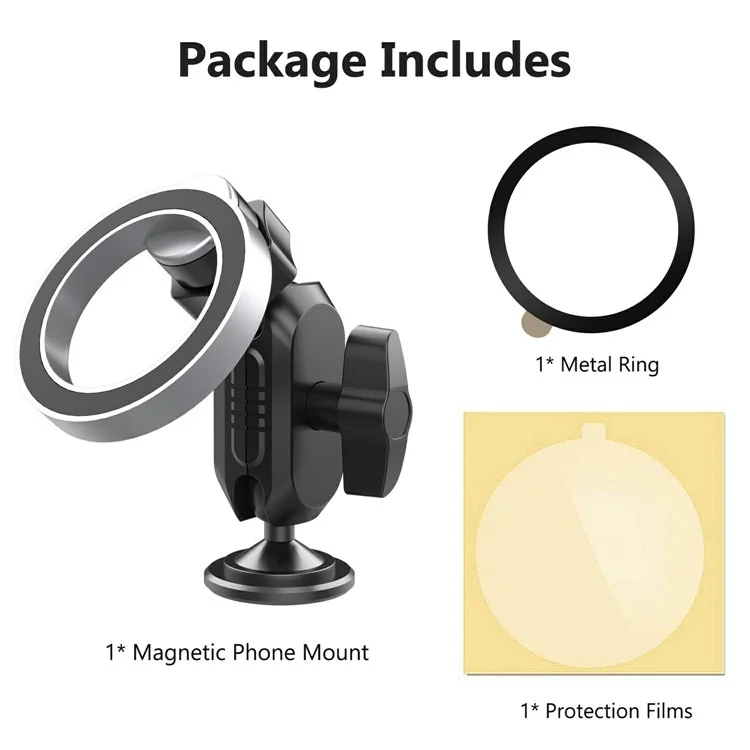 159A Adhesive Base Magnetic Car Dashboard Mount Phone Holder Bracket with 360 Degree Rotation