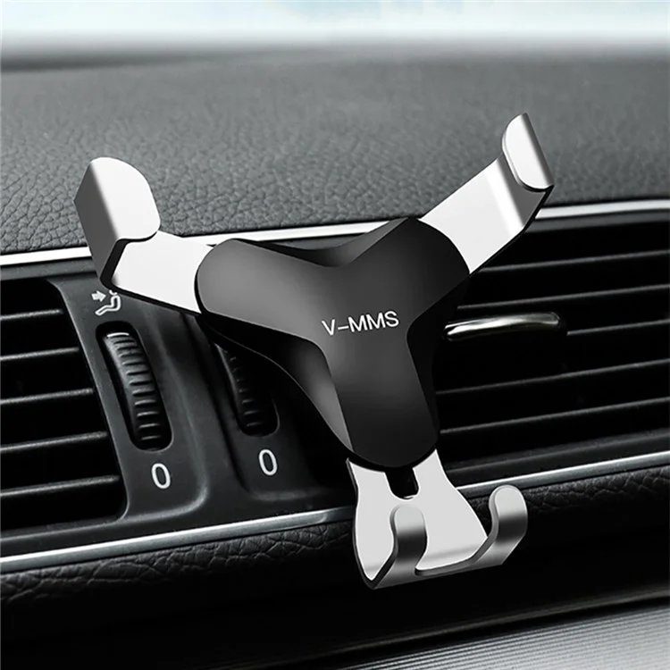 V-MMS Car Air Outlet Mount Gravity Phone Holder Y-Shape Air Vent Cellphone Bracket - Gold