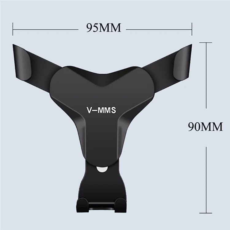 V-MMS Car Air Outlet Mount Gravity Phone Holder Y-Shape Air Vent Cellphone Bracket - Gold