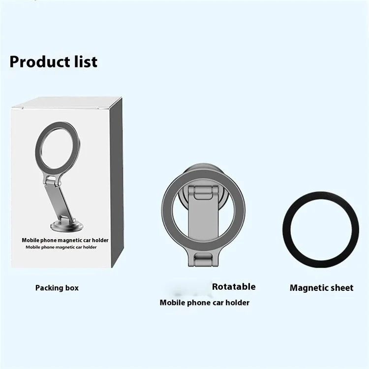 MG07 For iPhone 12-16 Car Adhesive Mount Magnetic Phone Holder Foldable Bracket