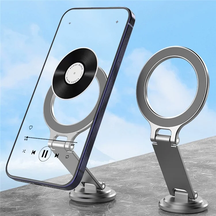 MG07 For iPhone 12-16 Car Adhesive Mount Magnetic Phone Holder Foldable Bracket