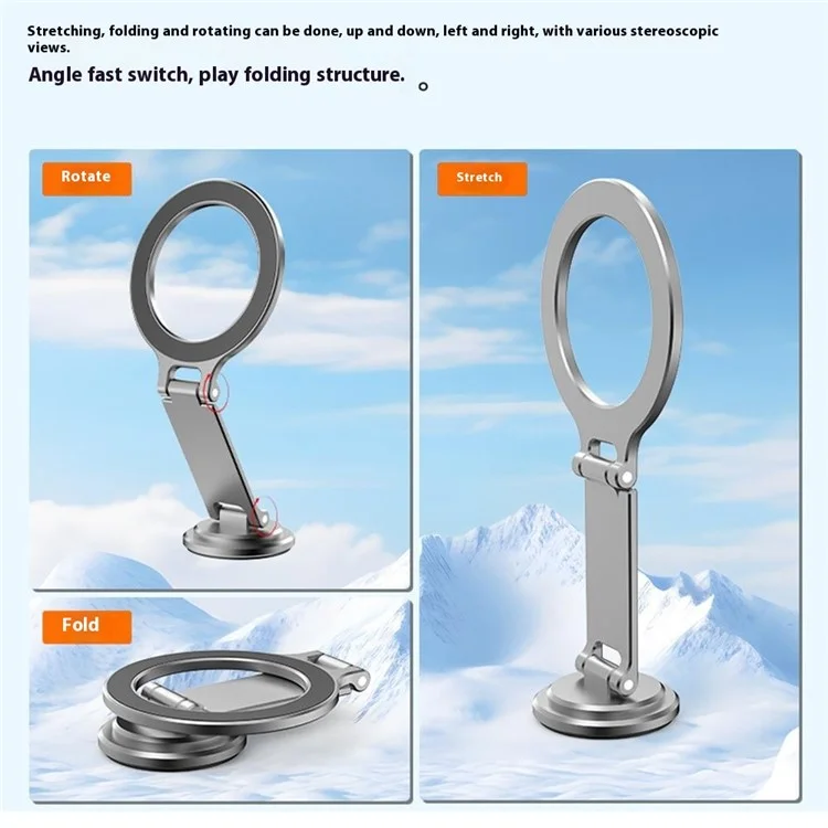 MG07 For iPhone 12-16 Car Adhesive Mount Magnetic Phone Holder Foldable Bracket