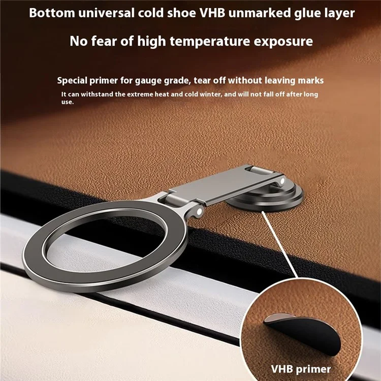 MG07 For iPhone 12-16 Car Adhesive Mount Magnetic Phone Holder Foldable Bracket