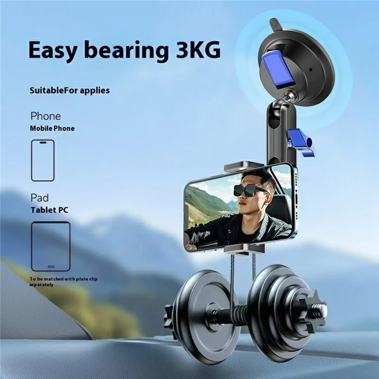 Suporte para celular com ventosa para carro MARTVSEN MS7 com braço longo de 20 cm
