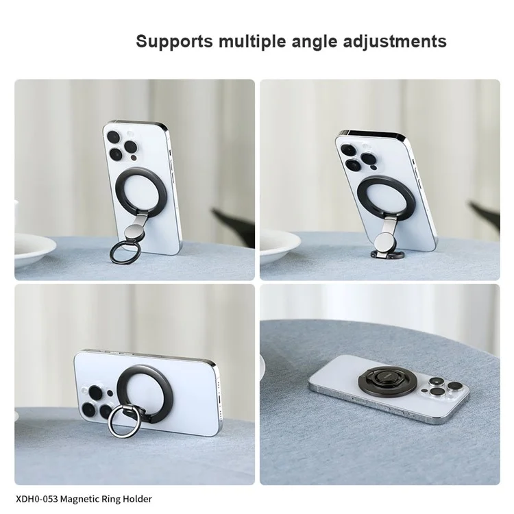 XUNDD XDHO-053 Magnetic Ring Holder Cell Phone Back Kickstand with Multi Angle Rotatable