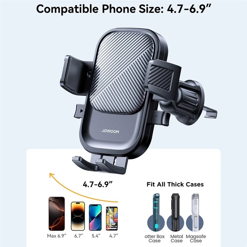 JOYROOM JR-OK6 Car Air Vent Phone Mount Holder Mechanical Clip for 4.7 - 6.9 Inch Devices