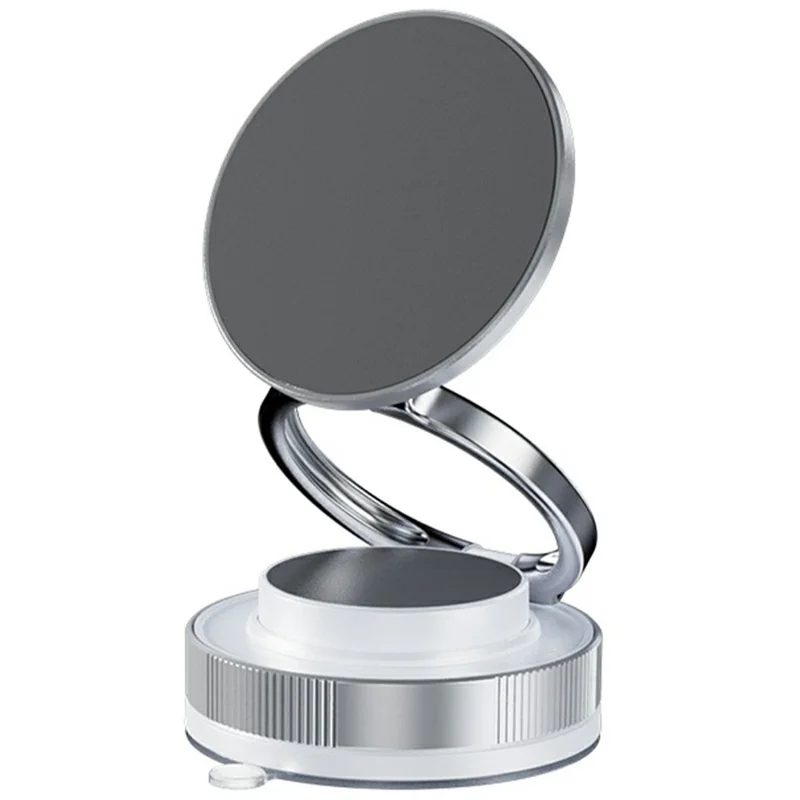 T28 Multifunctional Car Phone Holder Desktop Vacuum Suction Magnetic Stand For Vehicle  /  Home Use - White