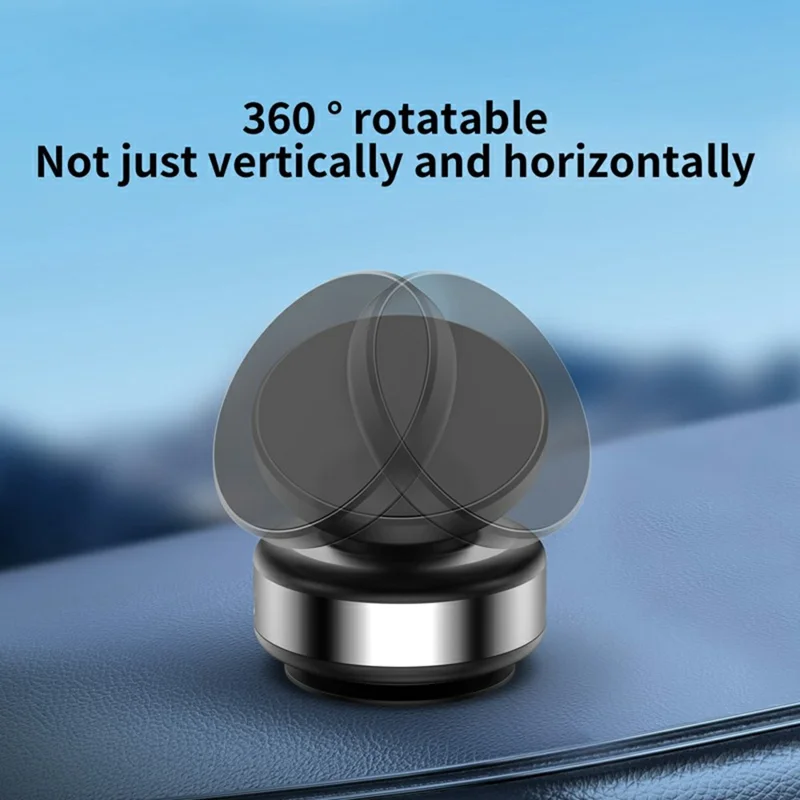 X9C Car Phone Mount Magnetic Suction Vacuum Holder 360° Rotation Stand For Navigation  /  Hands-Free Driving - Silver