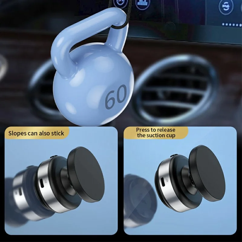 X9C Car Phone Mount Magnetic Suction Vacuum Holder 360° Rotation Stand For Navigation  /  Hands-Free Driving - Silver