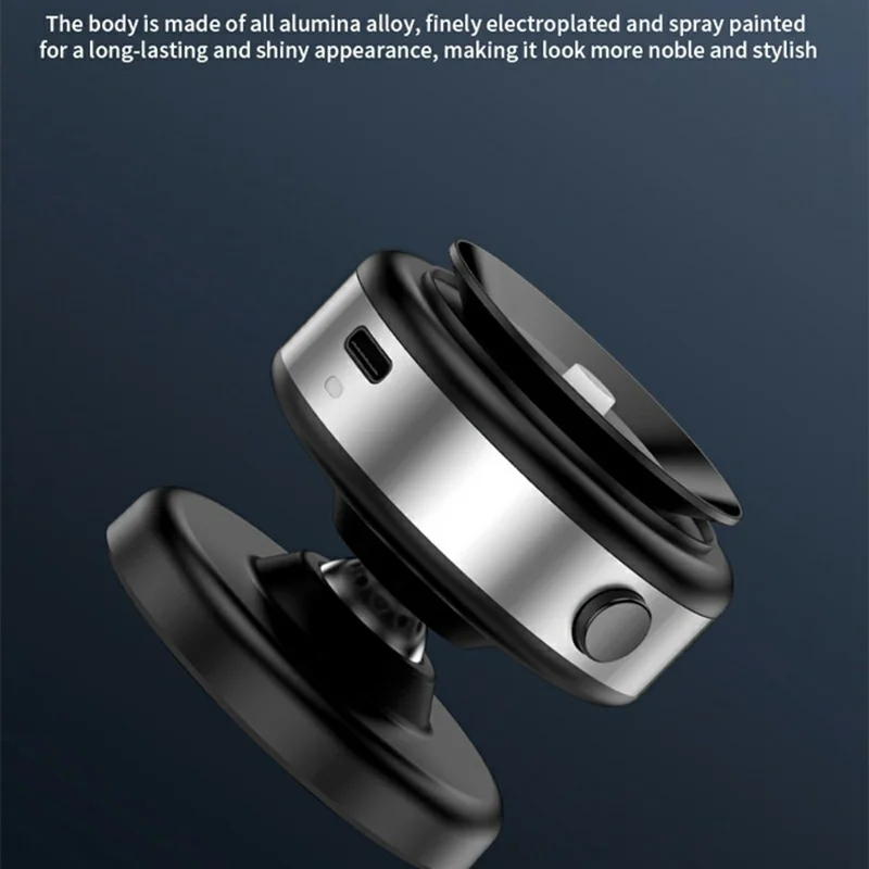 X9C Car Phone Mount Magnetic Suction Vacuum Holder 360° Rotation Stand For Navigation  /  Hands-Free Driving - Silver