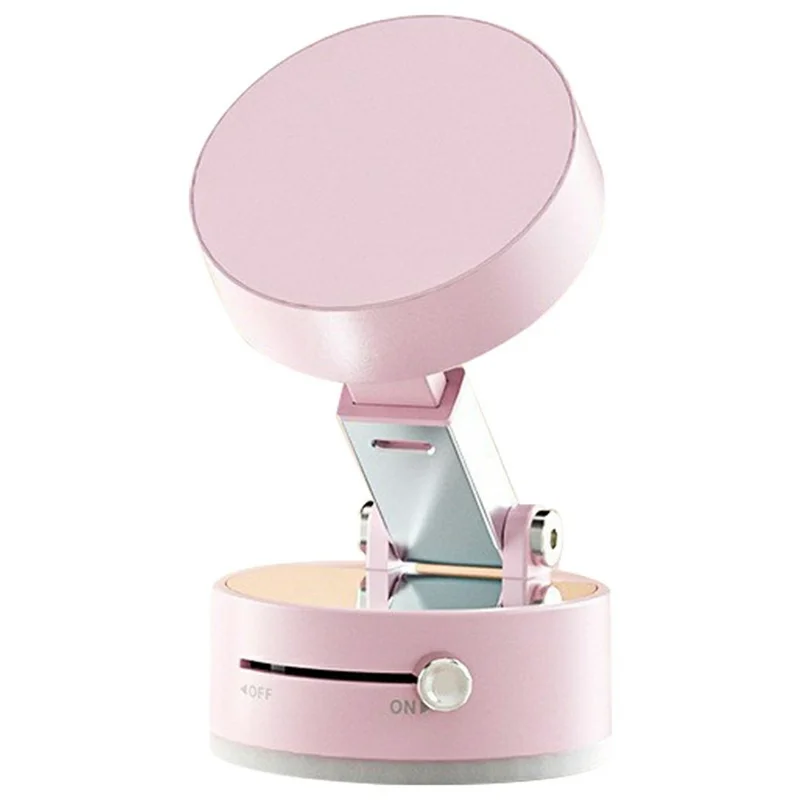 P1 Vacuum Suction Cup Phone Holder Magnetic Foldable Car Desktop Cellphone Stand - Pink