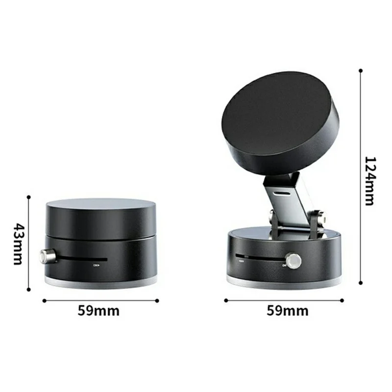 P1 Vacuum Suction Cup Phone Holder Magnetic Foldable Car Desktop Cellphone Stand - Pink