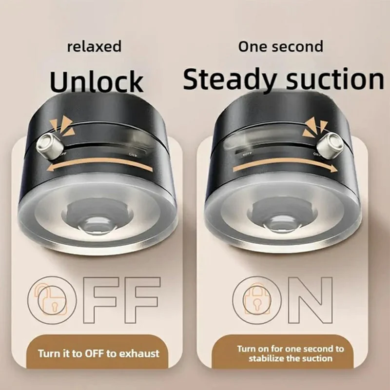 P1 Vacuum Suction Cup Phone Holder Magnetic Foldable Car Desktop Cellphone Stand - Pink