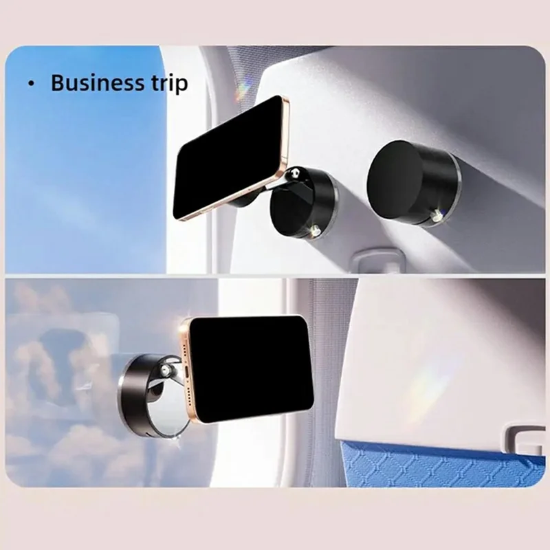 P1 Vacuum Suction Cup Phone Holder Magnetic Foldable Car Desktop Cellphone Stand - Pink