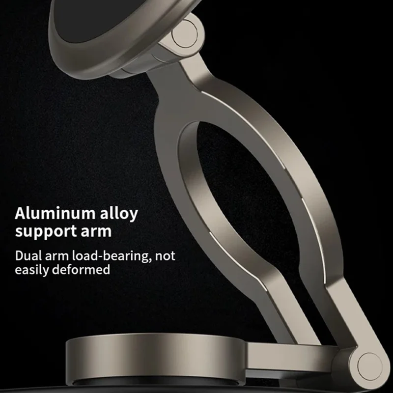 D2 Car Phone Holder 3-Axis Folding Magnetic Suction Cup 360 Degree Rotation Phone Stand