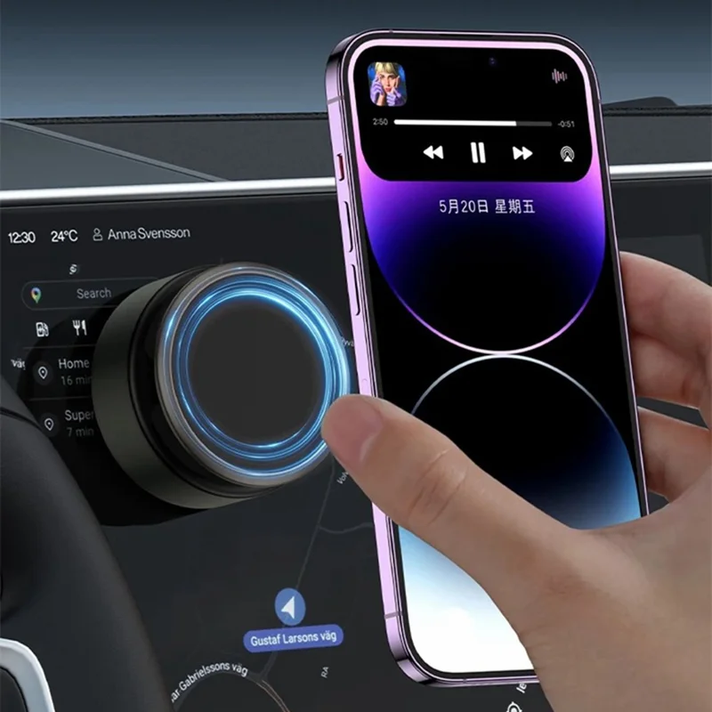 D2 Car Phone Holder 3-Axis Folding Magnetic Suction Cup 360 Degree Rotation Phone Stand