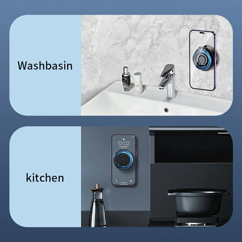 D1 Foldable Magnetic Car Dashboard Phone Holder Universal Vacuum Suction Navigation Stand - Black