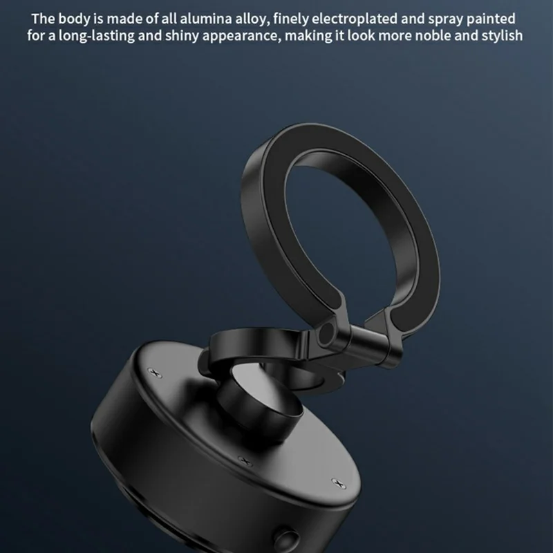 D1 Foldable Magnetic Car Dashboard Phone Holder Universal Vacuum Suction Navigation Stand - Black