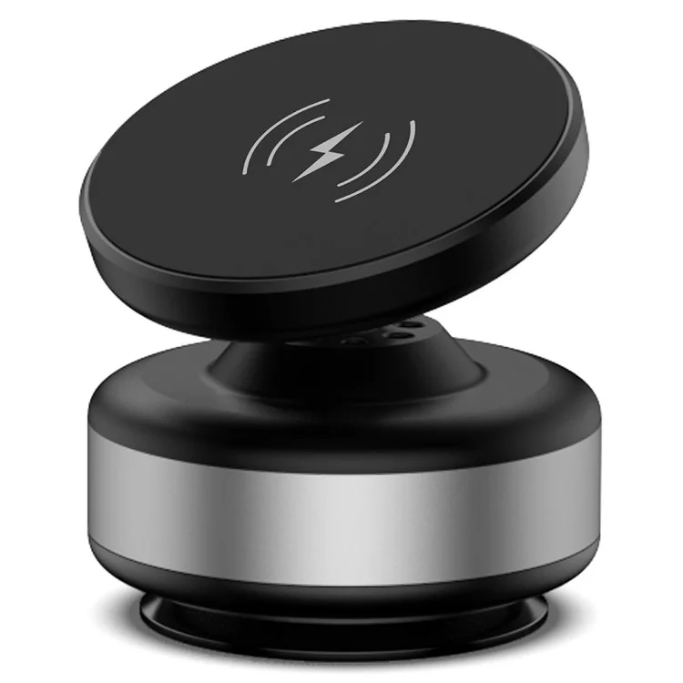 X9C Car Magnetic Suction Vacuum Phone Holder 360 Degree Rotation Wireless Charging Navigation Stand - Silver