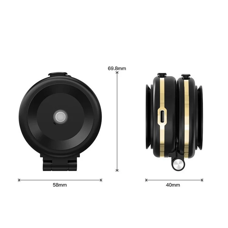 T50 Dual Suction Cup Car Dashboard Windshield Phone Holder Vacuum Adhesion Navigation Stand - Black+Gold