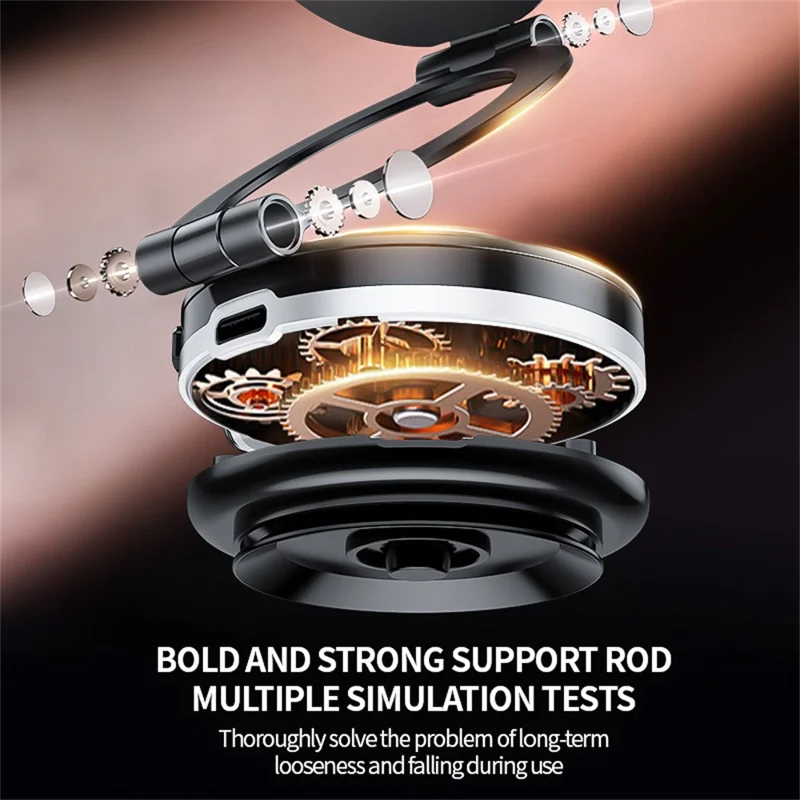 C2 Car Phone Holder Air Vent Dashboard Windshield Foldable Magnetic Cellphone Stand - Black