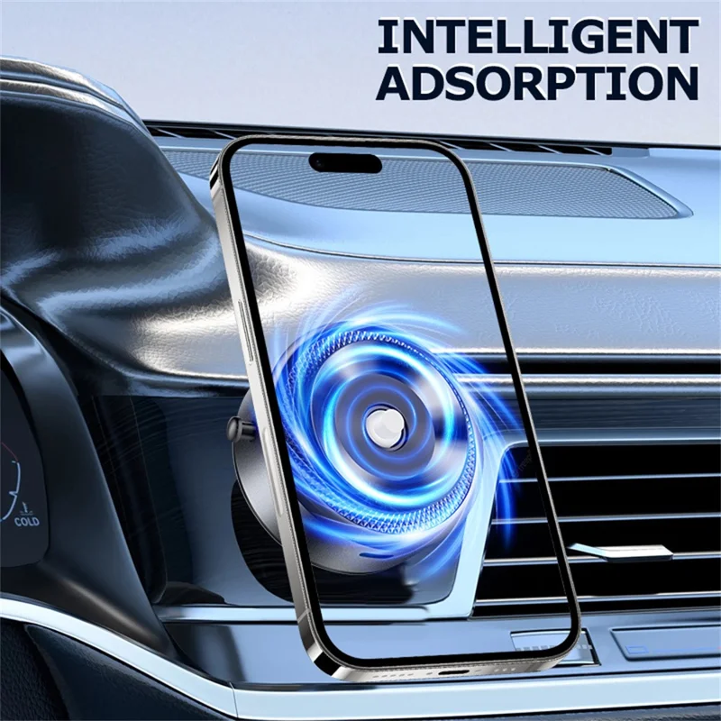 M8 Magnetic Car Phone Holder Electric Vacuum Suction Dashboard Cellphone Navigation Stand - Black