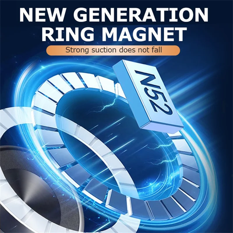 M8 Magnetic Car Phone Holder Electric Vacuum Suction Dashboard Cellphone Navigation Stand - Black