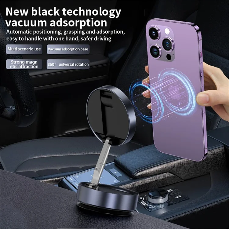 Support de téléphone universel F1 magnétique pour voiture, fixation tableau de bord avec forte adhérence pour navigation - Argent