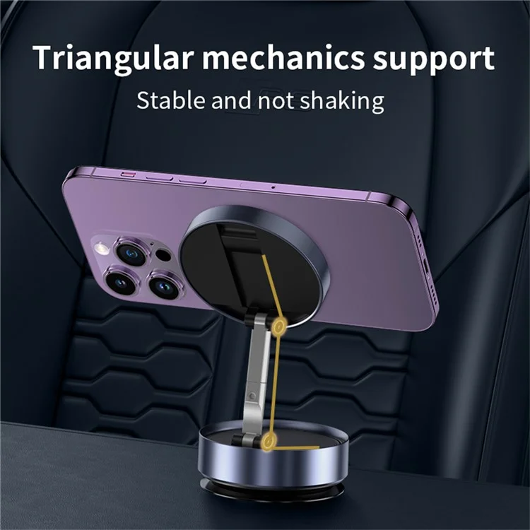 Support de téléphone universel F1 magnétique pour voiture, fixation tableau de bord avec forte adhérence pour navigation - Argent