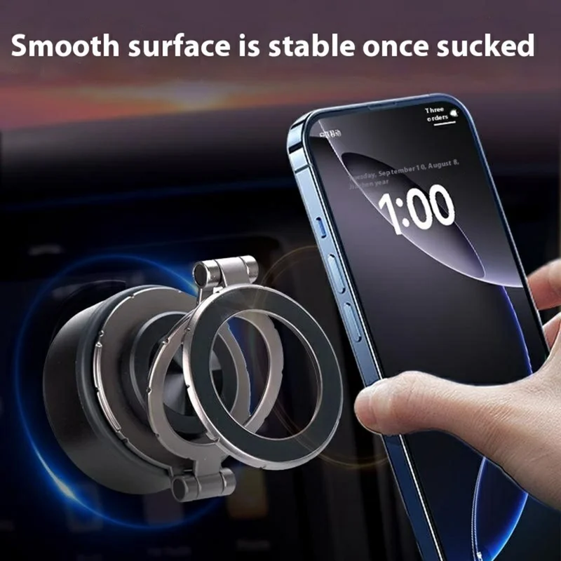 G1 Universal Car Phone Holder Magnetic Vacuum Suction Cup Display Screen Dashboard Phone Stand - Tarnish