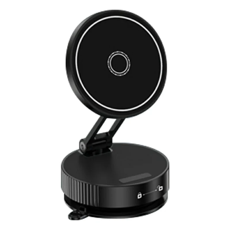 Q11 Universal Phone Holder Car Dashboard Mount Mechanical Magnetic Vacuum Suction Navigation Stand - Black