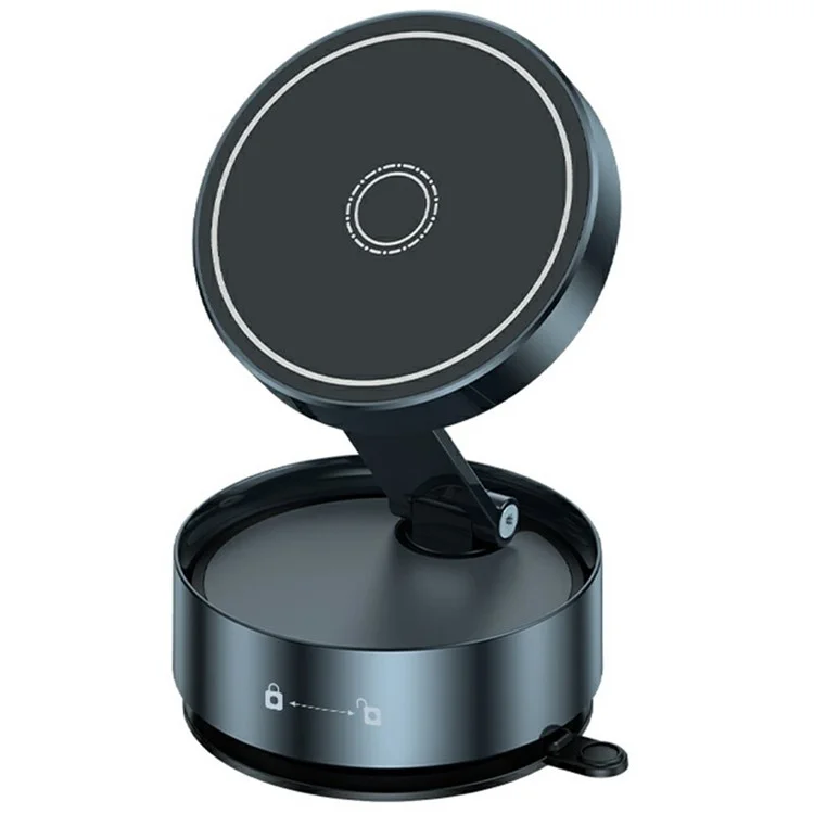 Soporte Universal Magnético Plegable Q12 para Móvil con Ventosa para Navegación de Smartphone - Negro