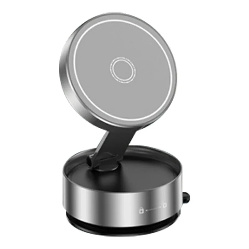 Q12 Universal Car Phone Holder Magnetic Foldable Suction Cup Adjustable Smartphone Navigation Stand - Silver
