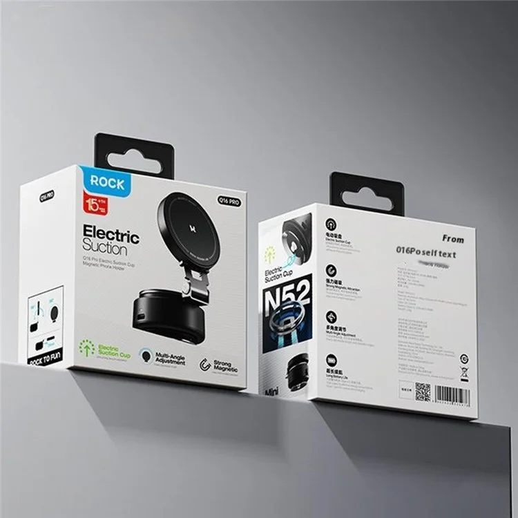 ROCK RPH1011 Q16 Pro Soporte Magnético para Teléfono con Ventosa y Rotación de 360 Grados, Fuerte Adhesión