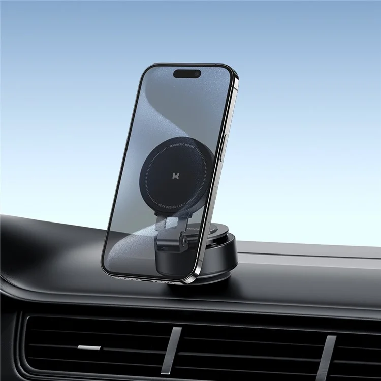 ROCK RPH1011 Q16 Pro Soporte Magnético para Teléfono con Ventosa y Rotación de 360 Grados, Fuerte Adhesión
