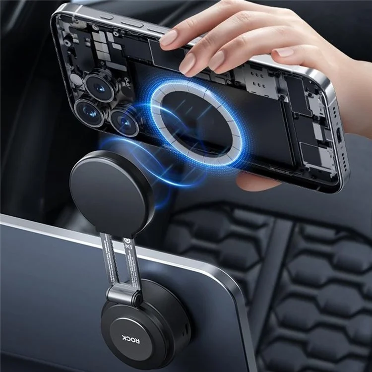 ROCK RPH1011 Q16 Pro Soporte Magnético para Teléfono con Ventosa y Rotación de 360 Grados, Fuerte Adhesión