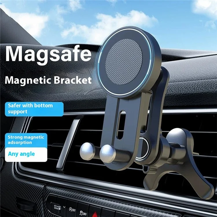 V004 Compatible with MagSafe Car Phone Holder Air Vent Mount Adjustable Angle Cellphone Bracket