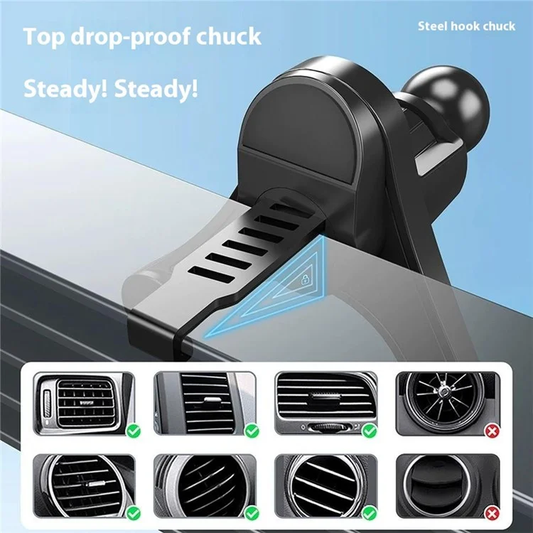 V004 Compatible with MagSafe Car Phone Holder Air Vent Mount Adjustable Angle Cellphone Bracket