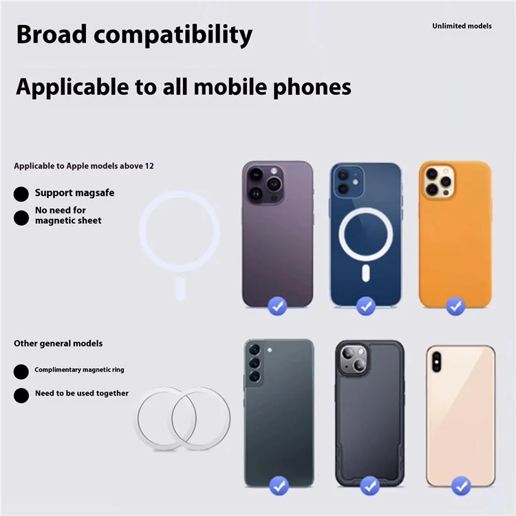 V005 Compatible with MagSafe Car Phone Mount 360 Degree Rotatable Air Vent Holder Bracket - Gear Type
