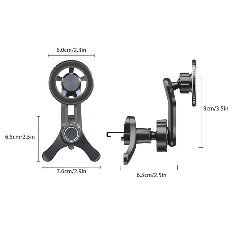 V005 Compatible with MagSafe Car Phone Mount 360 Degree Rotatable Air Vent Holder Bracket - Gear Type