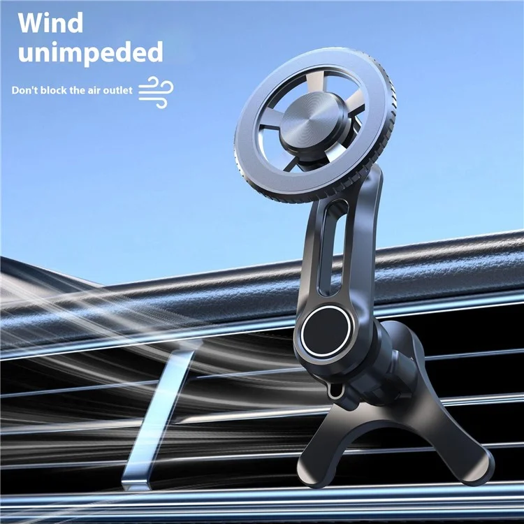 V005 Compatible with MagSafe Car Phone Mount 360 Degree Rotatable Air Vent Holder Bracket - Gear Type