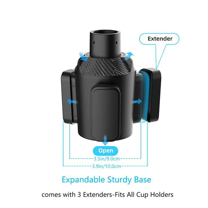 Soporte Universal de Coche para Portavasos CUP-B18 con Brazo Largo para Teléfono y Tablet de 4 - 12,9 Pulgadas