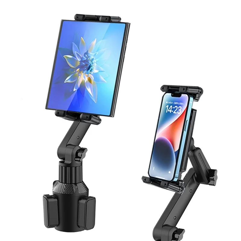 Soporte Universal de Coche para Portavasos CUP-B18 con Brazo Largo para Teléfono y Tablet de 4 - 12,9 Pulgadas